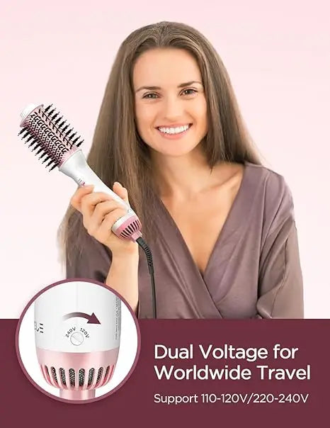 Hair Dryer Brush Dual Voltage Hot Air Brush