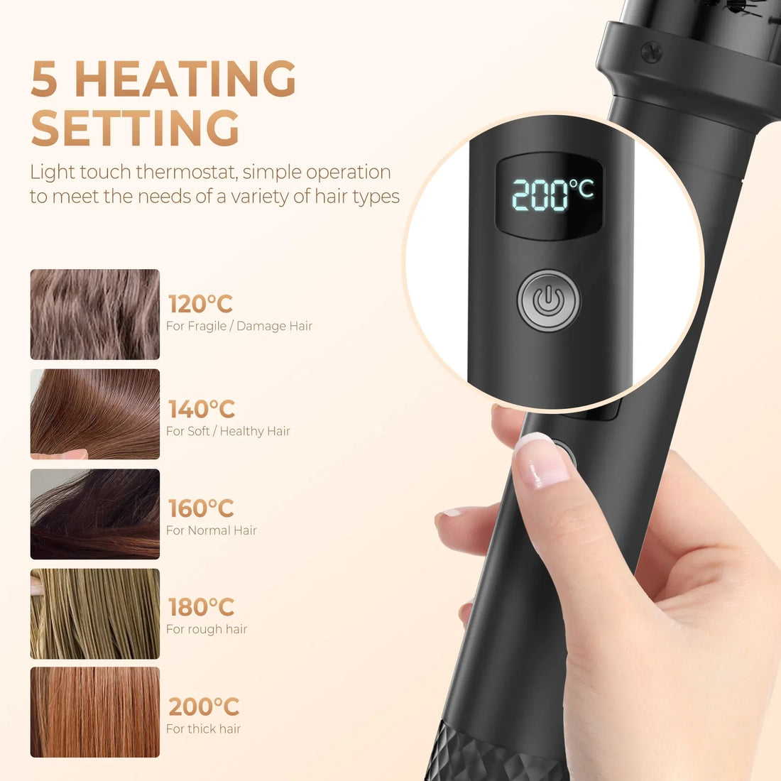Thermal Brush,1.5 In Ionic Heated Round Brush