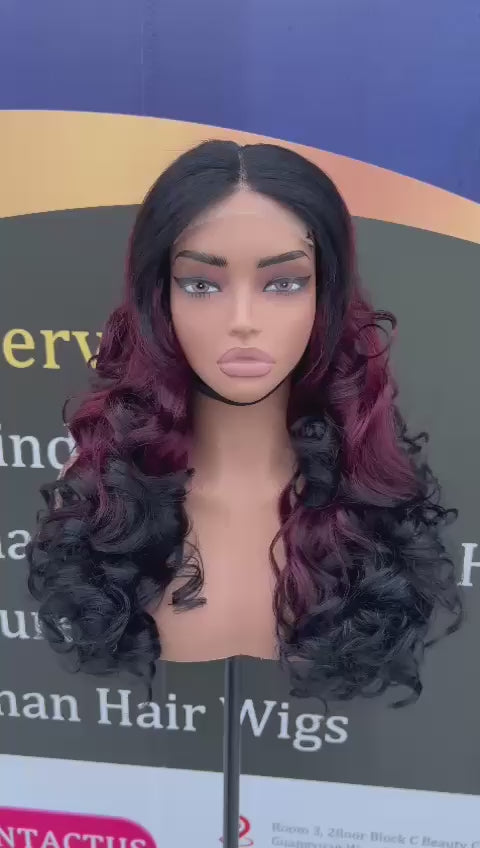 Two Tone Color Closure Bounce 24 Inches Long