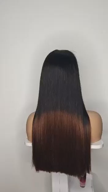 Sdd virgin wig Two tone colour 5 by 5 closure