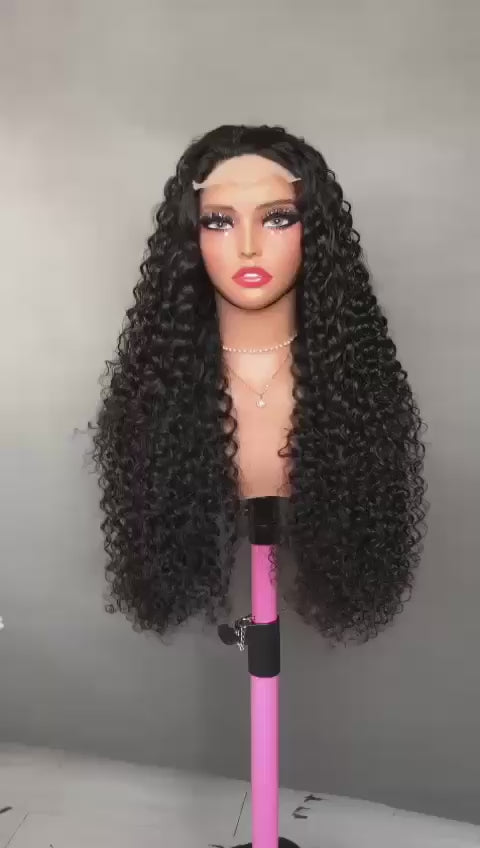 SDD Italian Curls Natural Color Paired with 5 by 5 Closure 28 Inches