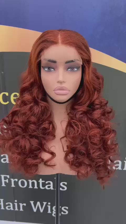 Cajun Color Closure Bounce wig 24 inches