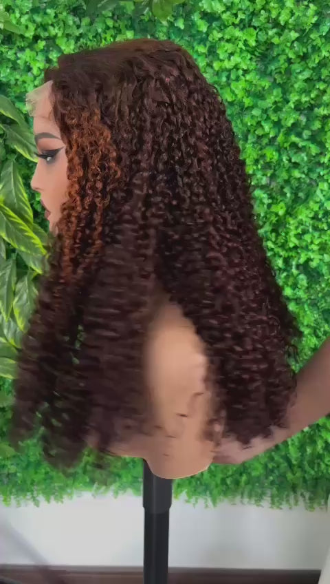 18 Inches Birth Mark  SDD Pixie Curls 5 by 5 Closure Wig
