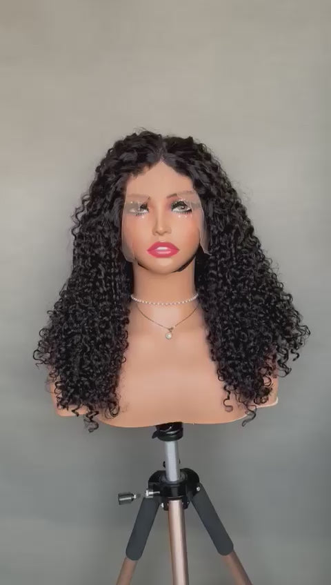 SDD Pixie Curls Closure Wig Natural Color 18 Inches