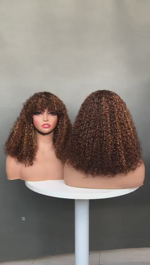 SDD Pixie Curls 16 Inches Long Piano Color Fringe Wig