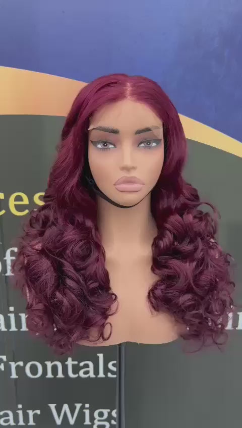 Burgundy Closure Bounce  24 Inches Long