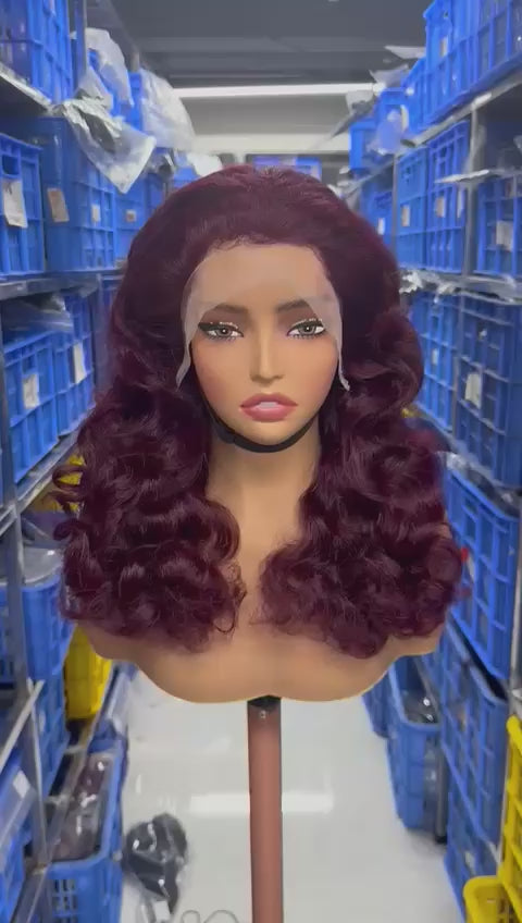 Burgundy Full Frontal Bouncy 16 Inches