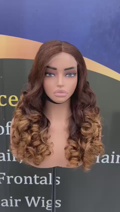 Two Tone Colour Closure Bounce 24 Inches