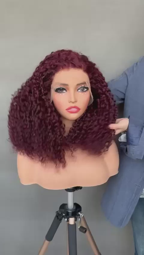 SDD Burgundy Pixie Curls 360 Closure Wig 20 Inches Long